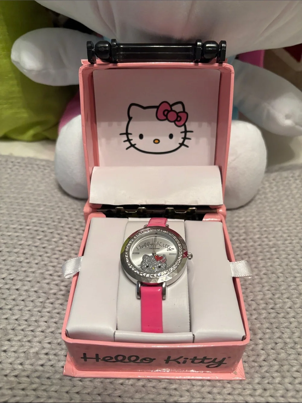 Sanrio NWT Hello Kitty Backpack & PRE OWNED Crystal Bow Watch Box Set